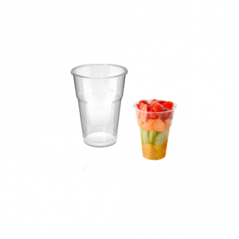 Copo Plástico Descartável 500mL Prafesta Supremo Transparente com 30 unid.