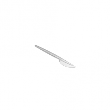 Faca Descartável Refeição Cristal Prafesta com 50 unid.