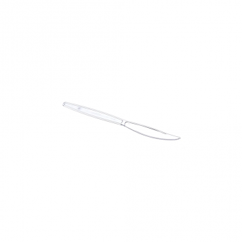 Faca Descartável Refeição Master Cristal Prafesta com 50 unid.