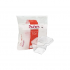 Pote Plástico Descartável Quadrado com Tampa 250mL Prafesta com 20 unid.