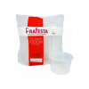 Pote Plástico Descartável Redondo com Tampa 1000mL Prafesta com 24 unid.