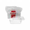Pote Plástico Descartável Retangular com Tampa 1500mL Prafesta com 10 unid.