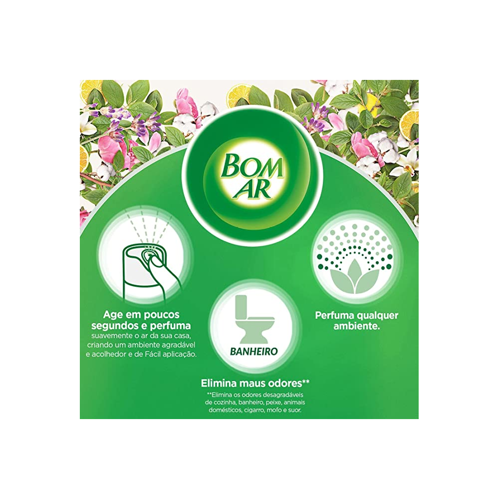 Aromatizador Aerossol Bom Ar 360ml Limão Siciliano e Baunilha