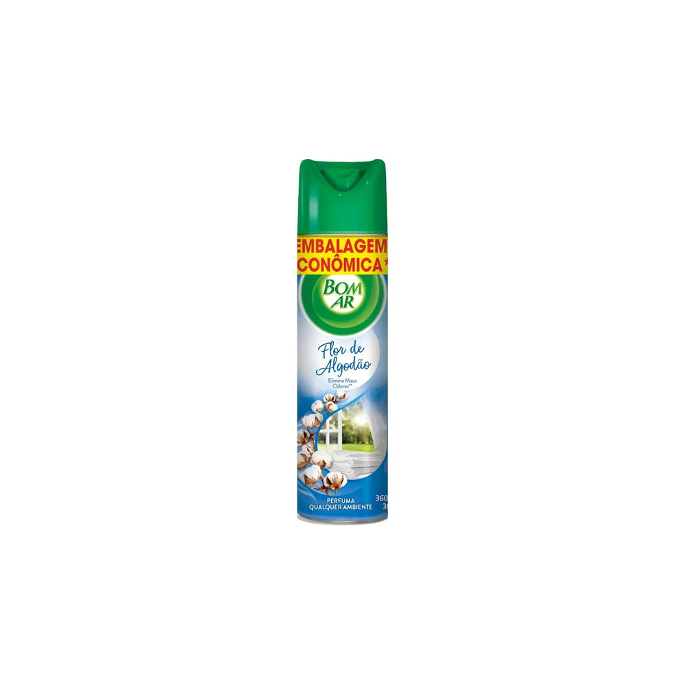 Aromatizador Aerossol Bom Ar 360ml Flor de Algodão