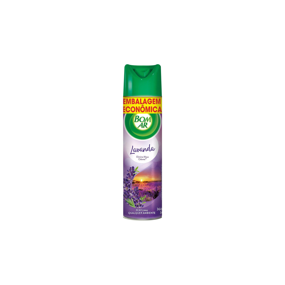 Aromatizador Aerossol Bom 360ml Ar Lavanda