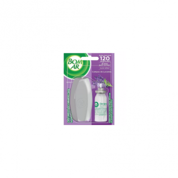 Desodorizador Bom Ar Click Spray Aparelho + 1 Refil 12mL Lavanda