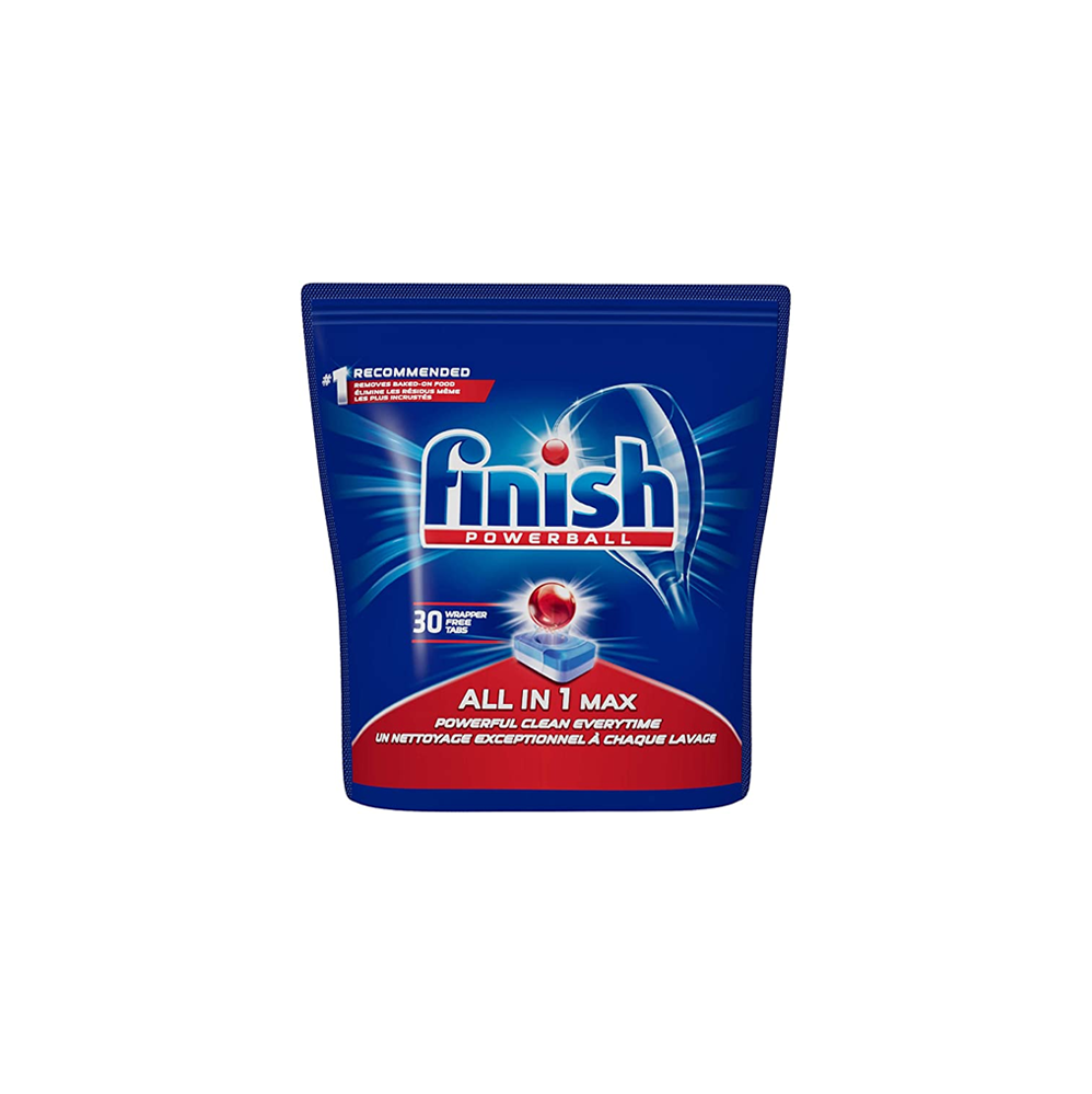 Detergente Máquina Lavar Louça Finish Powerball All in 1 Max com 30 tablets