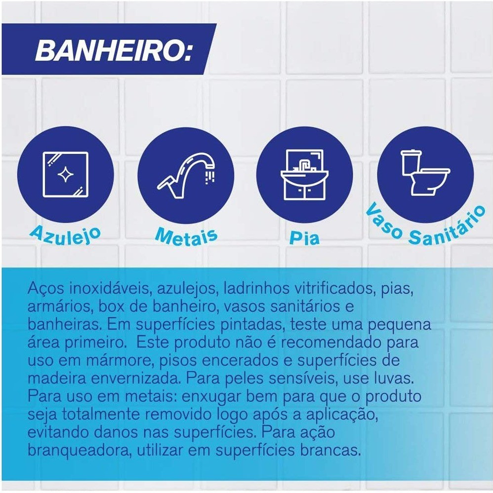 Limpador Banheiro Veja Antibac Oxi Ativo 500mL Pulverizador 30% GRÁTIS