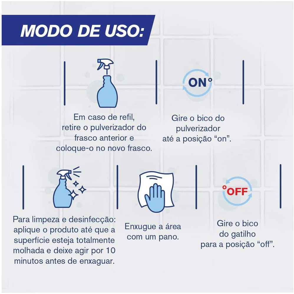 Limpador Banheiro Veja Antibac Oxi Ativo 500mL Pulverizador 30% GRÁTIS