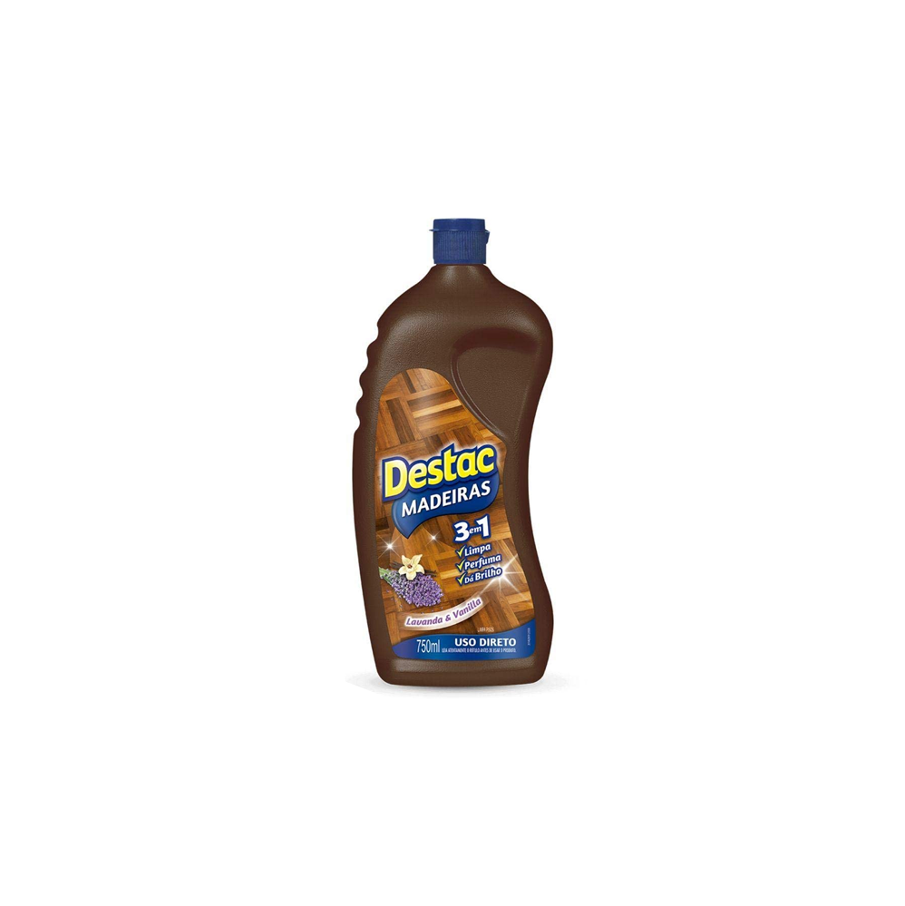 Limpador de Piso Madeira Destac Lavanda Uso Direto 750mL