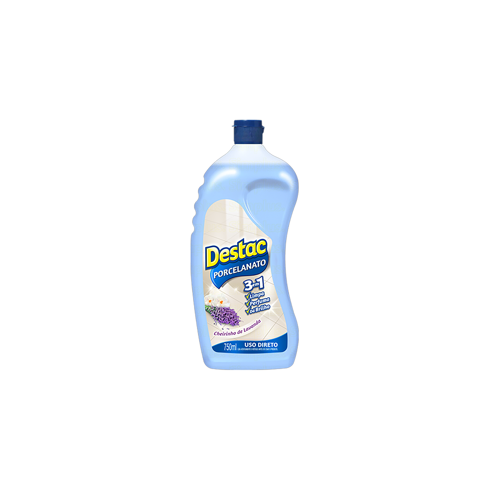 Limpador de Piso Porcelanato Destac Lavanda Uso Direto 750mL