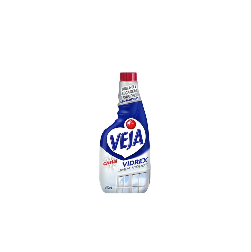 Limpa Vidros Veja Vidrex Cristal 500mL Refil