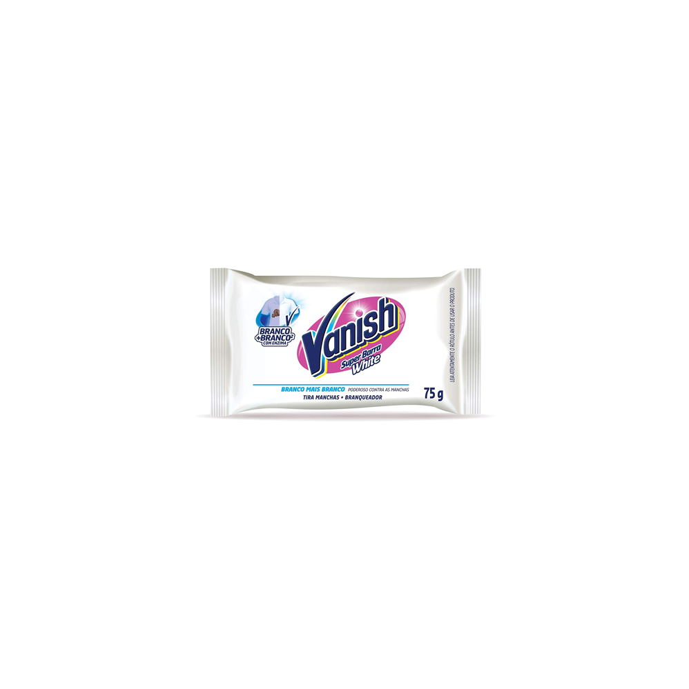 Tira Manchas em Barra Vanish White 75g para Roupas Brancas