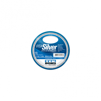 Fita Adesiva Silver Tape Azul Tekbond 48mm x 5m 