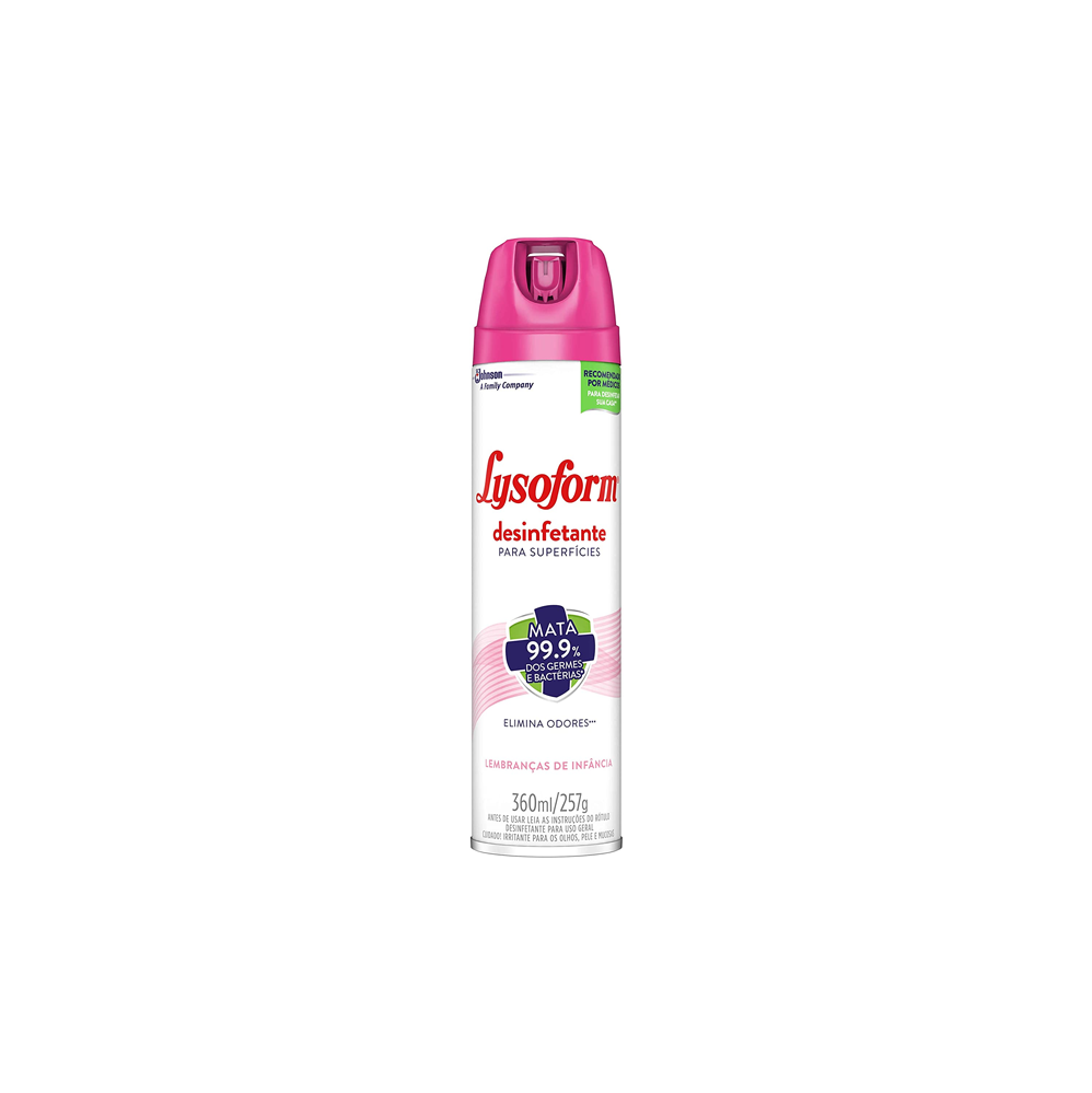 Desinfetante Aerossol Lysoform Lembranças de Infância 360mL