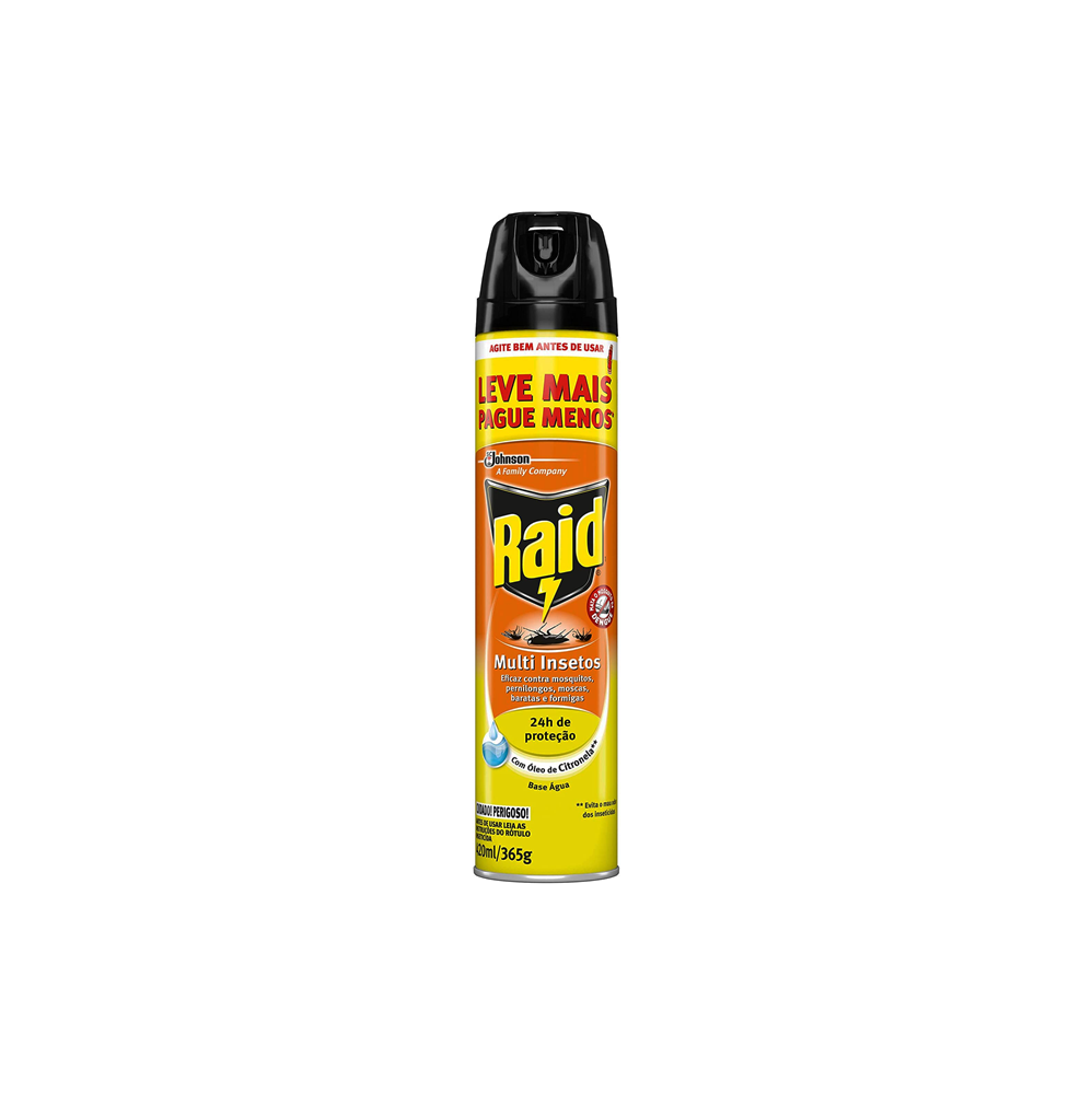 Inseticida Aerossol Raid Multi Insetos Citronela 420mL