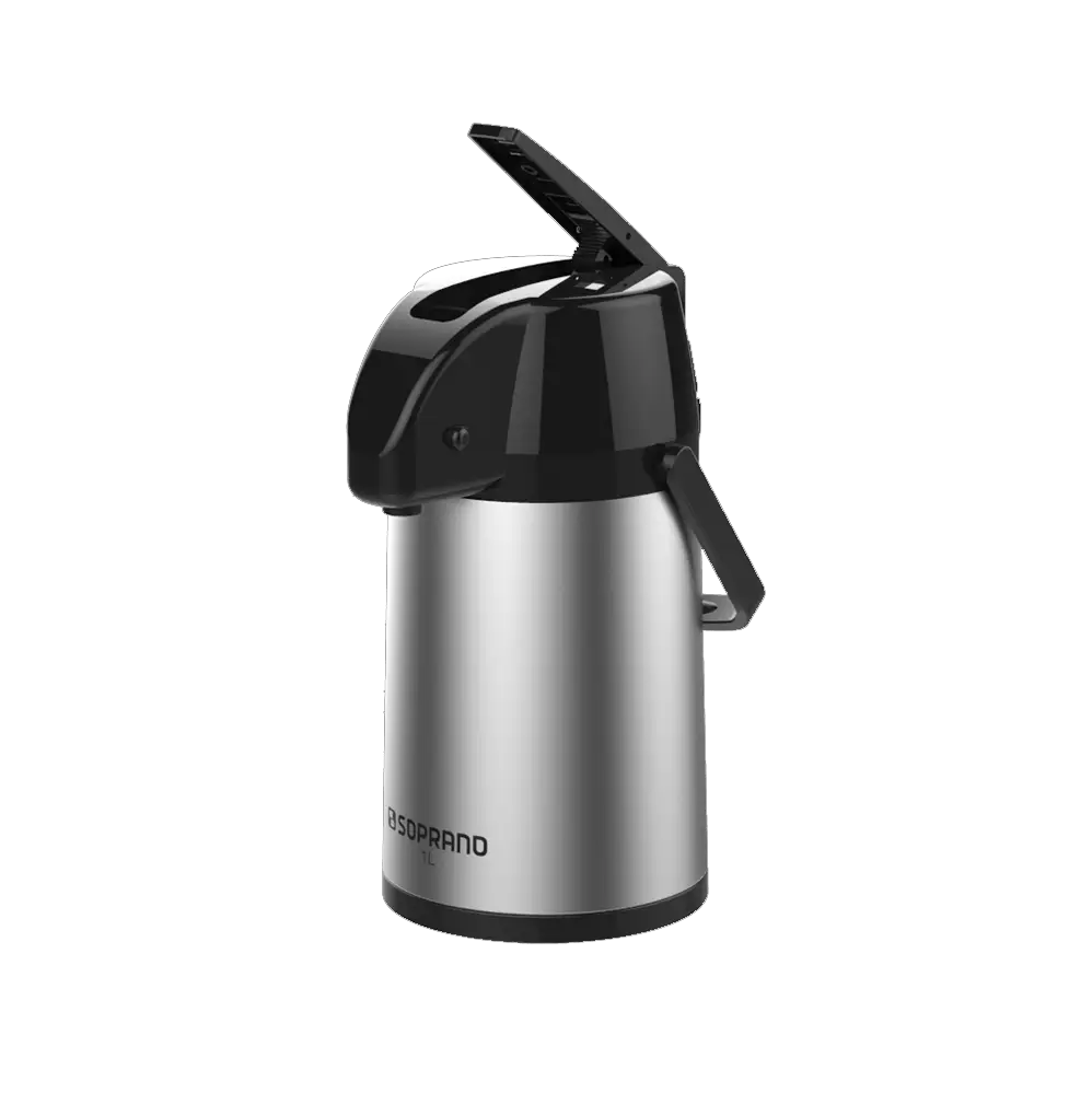 Garrafa Térmica de Pressão 1L Soprano Exclusiva Inox
