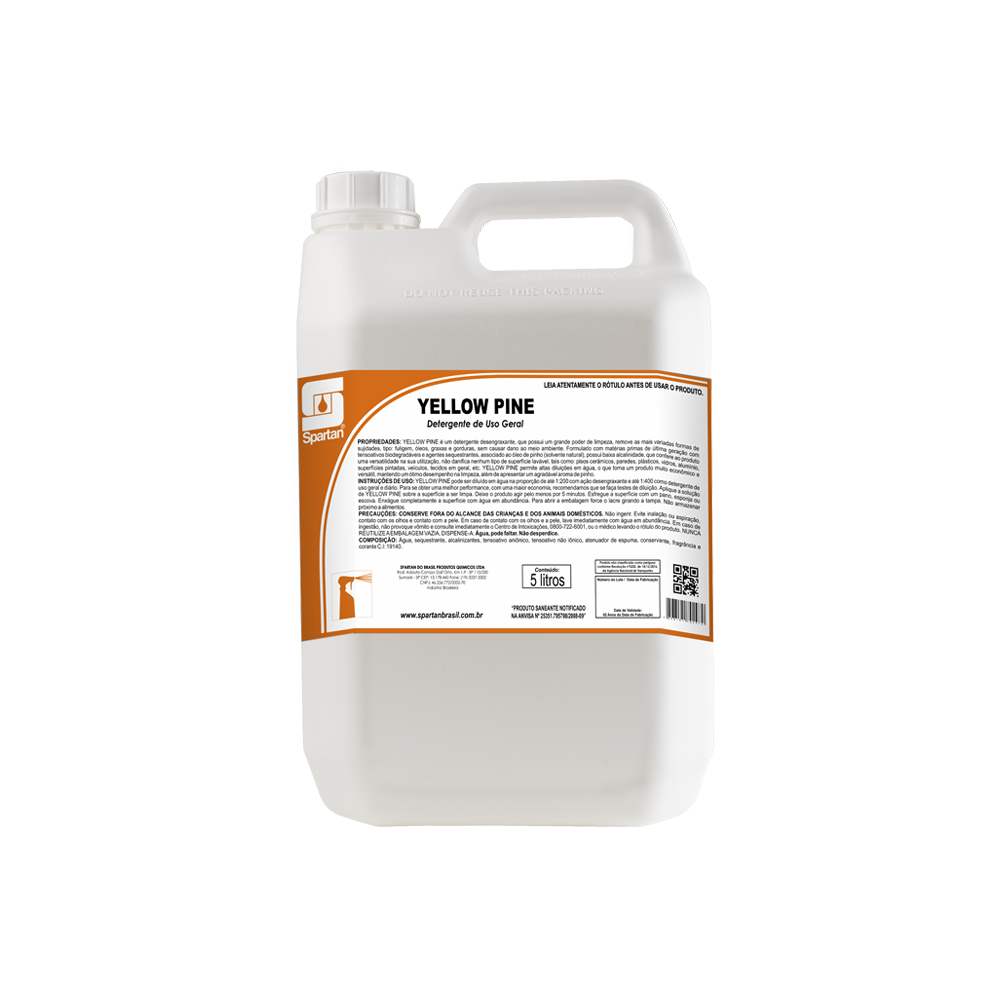 Detergente Desengraxante Concentrado Yellow Pine Spartan 5L