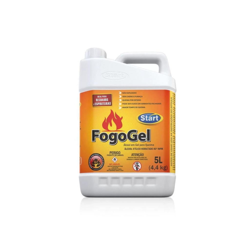 Álcool em Gel 80% Acendedor Fogo Gel Start 4,4Kg
