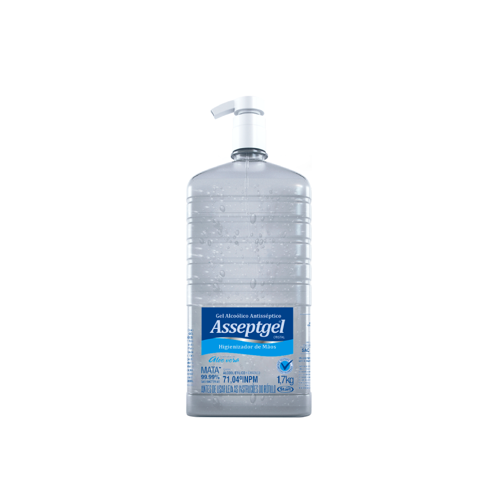 Álcool em Gel 70% Asseptgel Start 1,7Kg com Aplicador