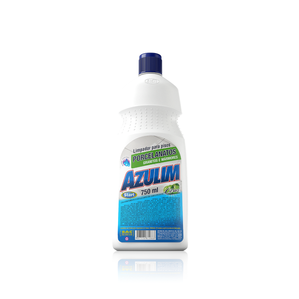 Limpador de Piso Porcelanato Azulim 750mL Power Citrus