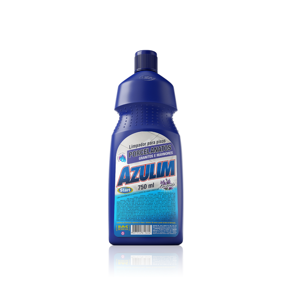 Limpador de Piso Porcelanato Azulim 750mL Power Lavanda