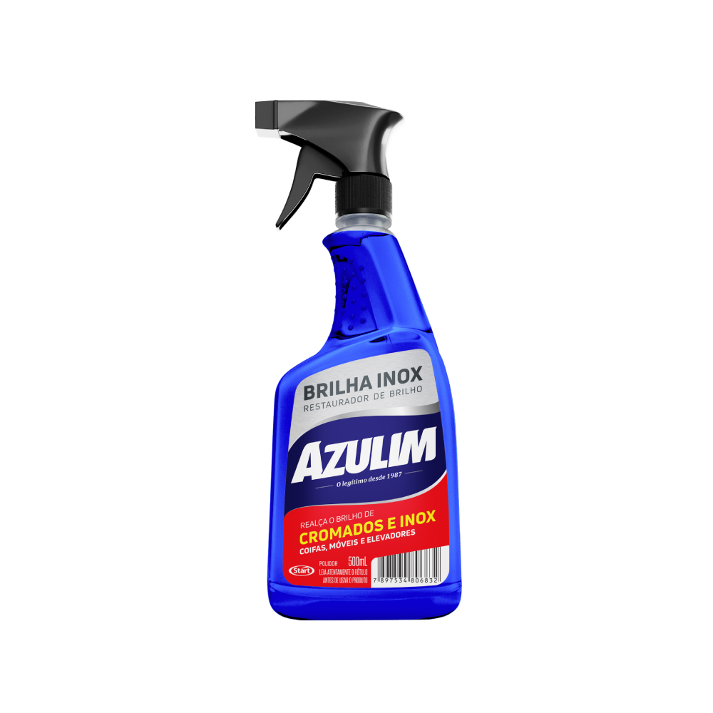 Brilha Inox 500ml Azulim Spray 