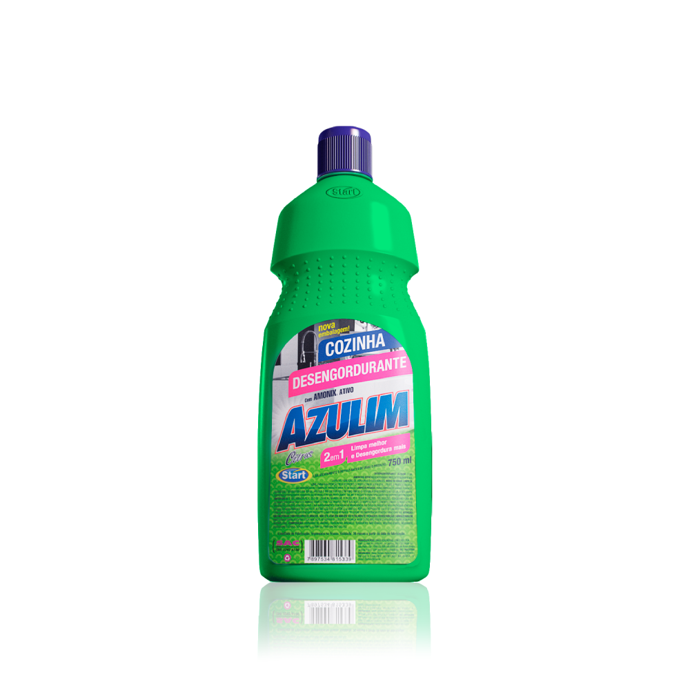 Limpador Desengordurante com Amoníaco Azulim Citrus 750mL