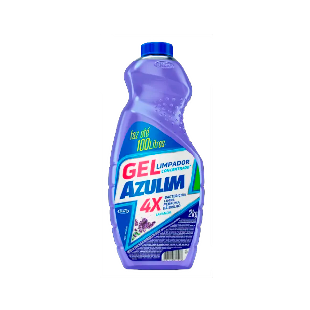 Limpador Desinfetante Concentrado Gel Azulim Lavanda 4 em 1 2L
