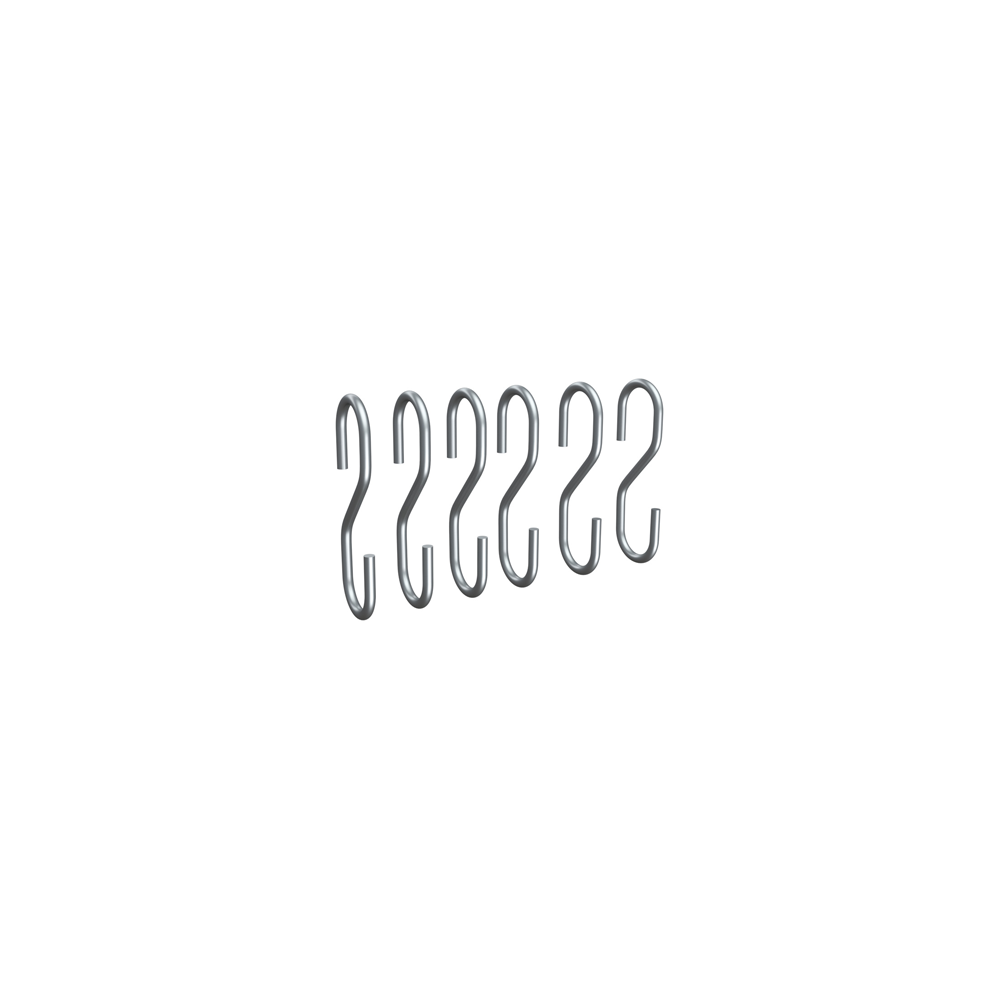 Kit Gancho de Metal Tipo S Stolf Bella Cucina com 6 unid.