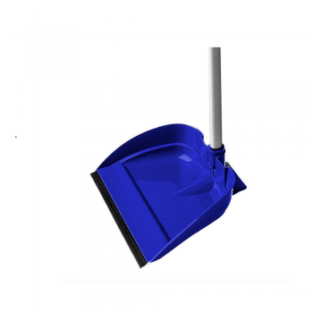 Pá de Lixo Plástica Articulada com Cabo Longo SuperPro Jeitosa Azul
