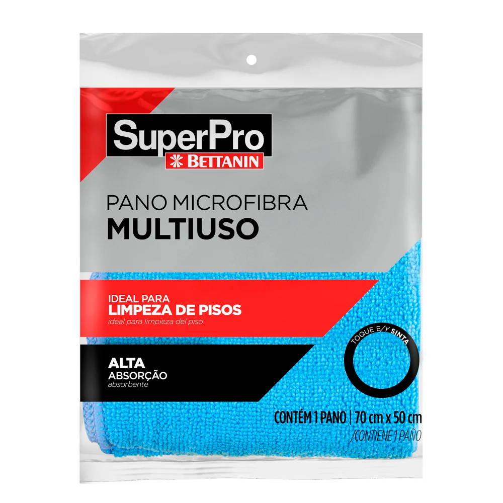 Pano de Microfibra 50x70cm SuperPro Azul