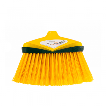 Vassoura de Nylon SuperPro Multiuso Amarela - sem Cabo