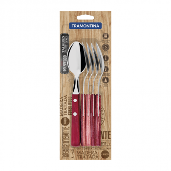 Colher Mesa Inox Tramontina Polywood com 6 unid.
