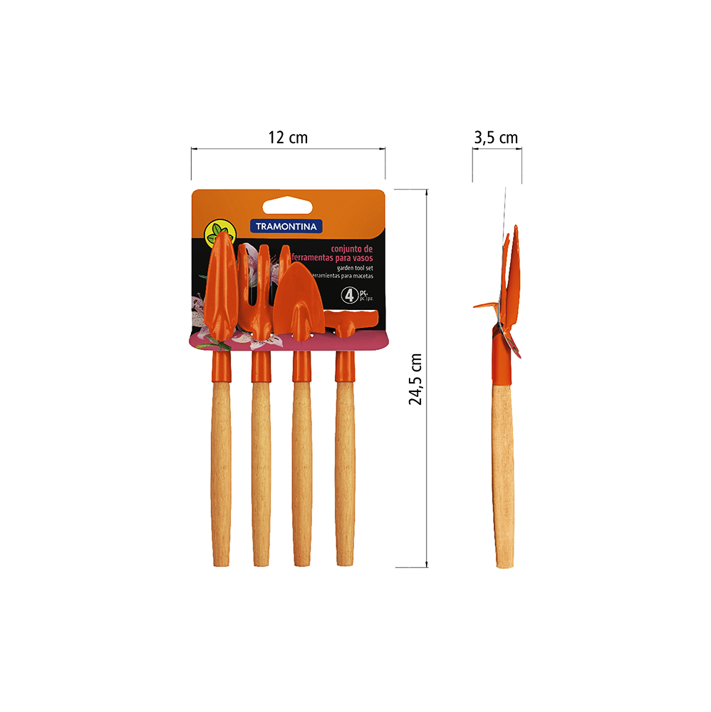 Conjunto para Jardinagem Tramontina com 4 peças