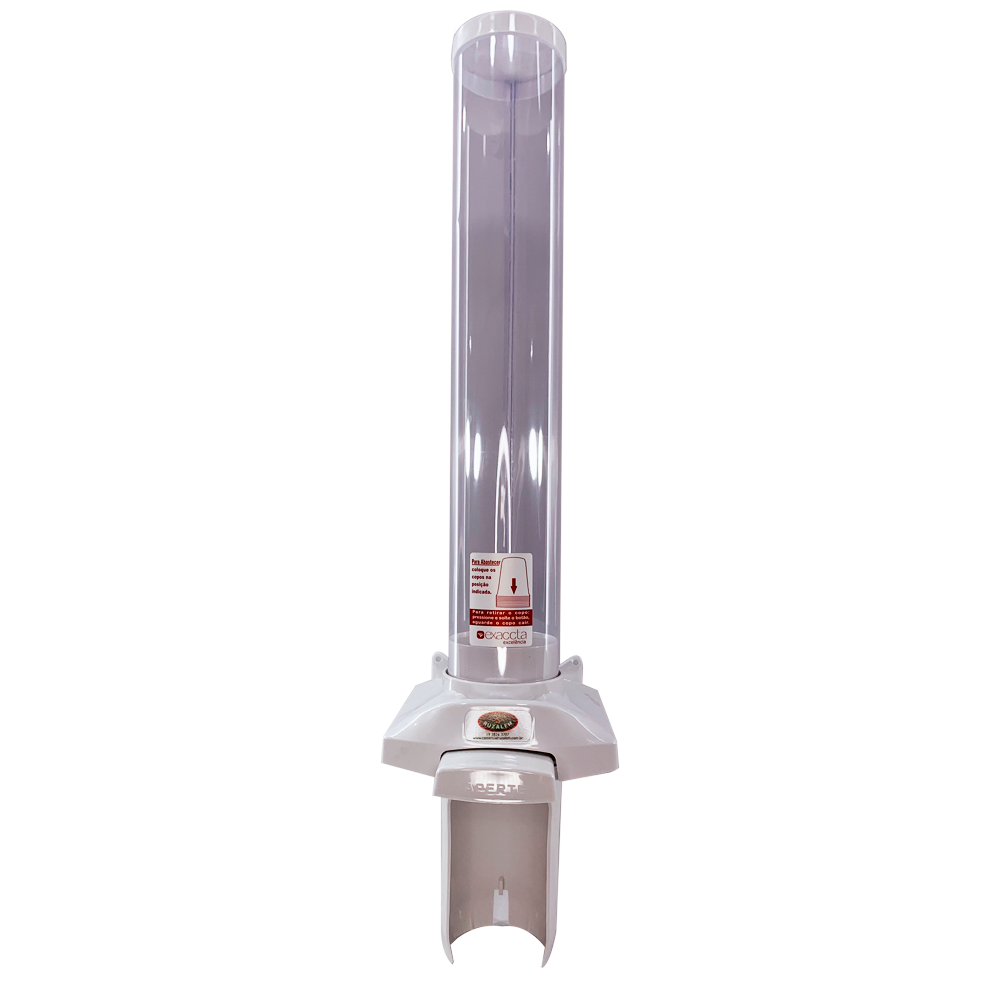 Dispenser para Copos de 180mL Poupa Copo Exaccta com Botão Branco
