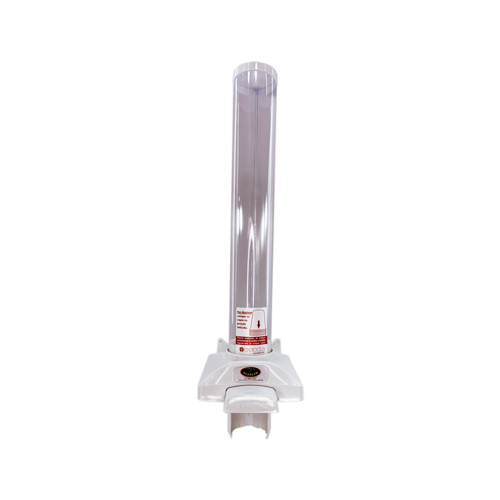 Dispenser para Copos de 50mL Poupa Copo Exaccta com Botão Branco