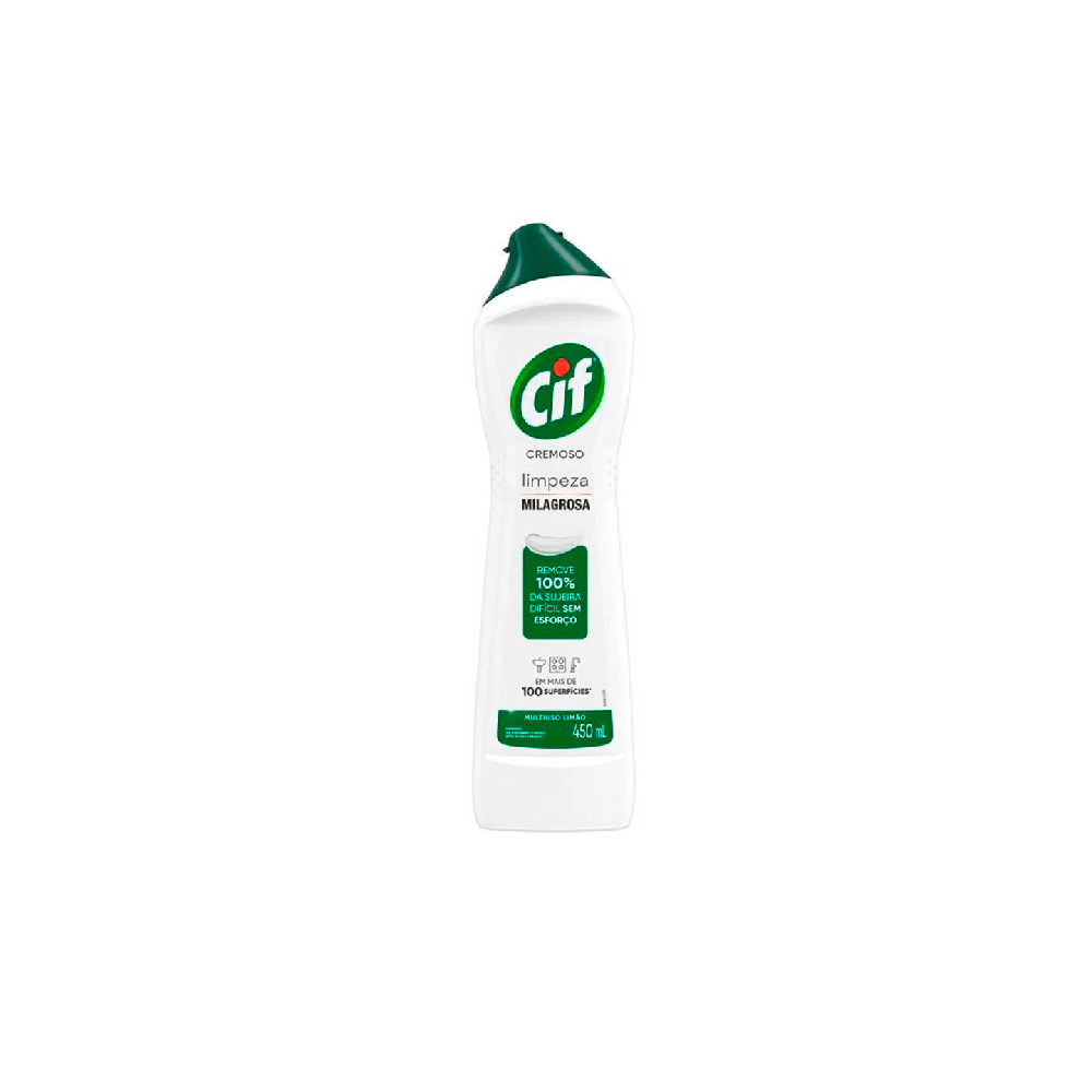 Limpador Cremoso Cif Limpeza Profunda Limão 450mL
