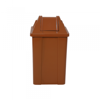 Lixeira com Tampa Basculante 60L JSN Quadrada - Marrom