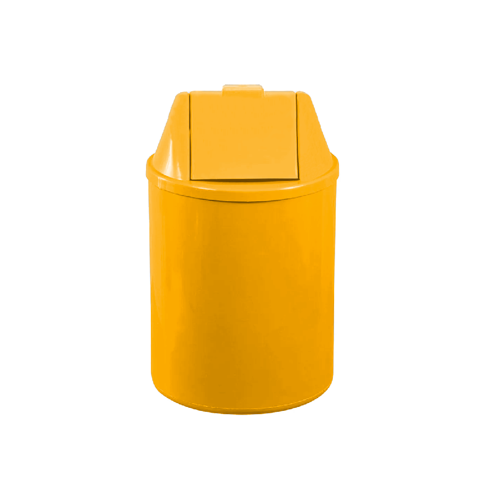 Lixeira com Tampa Basculante 12L JSN - Amarelo