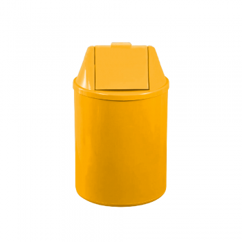 Lixeira com Tampa Basculante 12L JSN - Amarelo