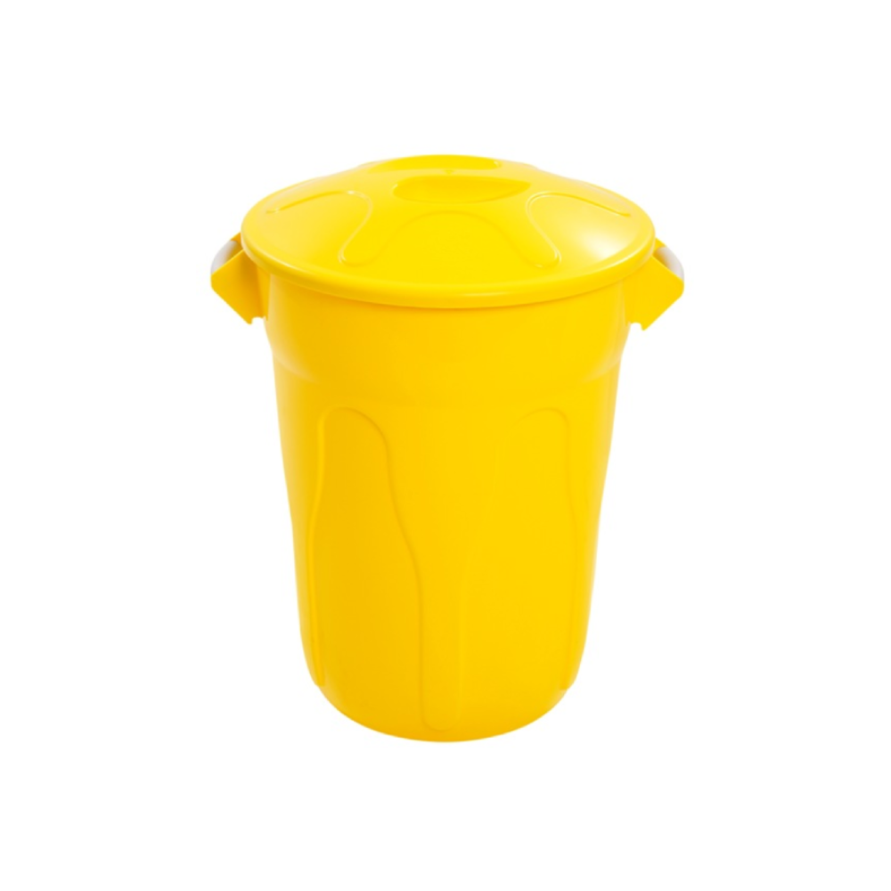 Lixeira com Tampa 40L JSN - Amarelo