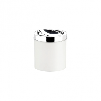 Lixeira com Tampa Basculante Inox 5L Viel Branca