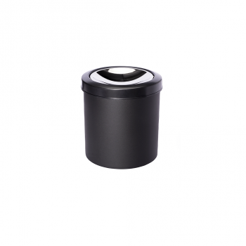 Lixeira com Tampa Basculante Inox 5L Viel Preta