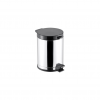 Lixeira Inox com Pedal 4,5L Viel com Tampa Preta 