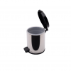 Lixeira Inox com Pedal 4,5L Viel com Tampa Preta 