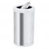Lixeira Inox com Tampa Basculante 20L Viel com Aro Branco