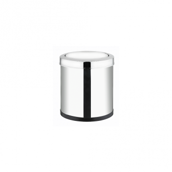 Lixeira Inox com Tampa Basculante 5L Viel com Aro Cromado