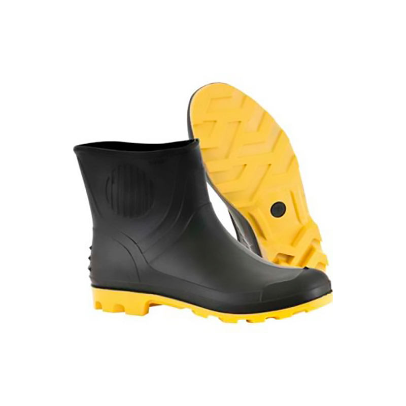 Bota PVC Vonder n° 40 Cano Extra Curto com Meia Preta e Amarela