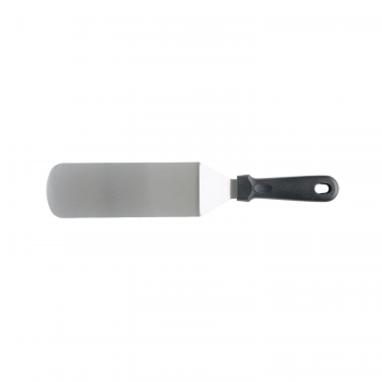 Espátula Longa Curva Profissional Inox Cabo em Polipropileno Preto 35,5 x 7cm Weck